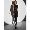 Černý luxusní třpytivý overal BARABIT s kamínky