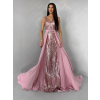 Růžové dlouhé plesové šaty LUENNA