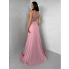 Růžové dlouhé plesové šaty LUENNA
