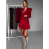 Bordó elegantní sako šaty FARAITON s páskem