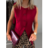 Červená elegantní vestička ANUDARI s knoflíky