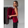 Bordó elegantní top ATANAS s holými zády