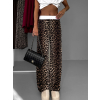 Leopardí elegantní kalhoty IMRISKA s kamínky