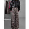 Leopardí široké pohodlné kalhoty ASENTY