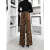 Leopardí široké stylové kalhoty CHILLI