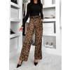 Leopardí široké stylové kalhoty CHILLI