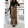Leopardí široké stylové kalhoty CHILLI