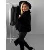 Černý krátký faux fur kabátek KALIPA