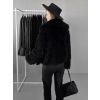 Černý krátký faux fur kabátek KALIPA