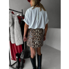 Leopardí flitrovaná mini sukně MYRTILLE