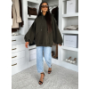 Khaki oversize mikina PYRRHA s kapucí