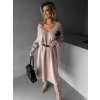 Béžové oversize svetrové šaty AUDREY