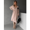 Béžové oversize svetrové šaty AUDREY