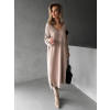 Béžové oversize svetrové šaty AUDREY
