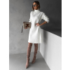 Bílé svetrové šaty ANTOANETA s rolákem