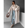 Krémový dlouhý oversize cardigan THADY bez zapínání