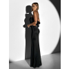 Černé zeštíhlující dlouhé šaty SARANDA