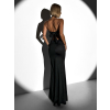 Černé zeštíhlující dlouhé šaty SARANDA