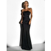 Černé zeštíhlující dlouhé šaty SARANDA
