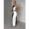 Černobílé sexy dlouhé šaty KARILETO