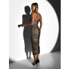 Leopardí elegantní šaty ANELISAG bez ramínek
