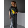 Černé oversize triko MALALA s citrony