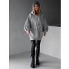Šedá basic oversize mikina CRUZY s kapucí