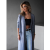 Šedý dlouhý stylový cardigan ORONAL na knoflíky