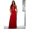 Červené elegantní šaty DATUNA s průstřihy