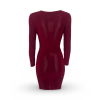 Vínové koktejlové šaty FINLAY s průstřihy