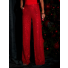 Červené flitrované široké kalhoty HEKATE