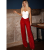 Červené flitrované široké kalhoty HEKATE