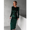 Zelené flitrované dlouhé šaty ALPHA