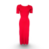Červené dlouhé žerzejové šaty ISADORA