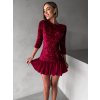 Červené flitrované balónové krátké šaty GAMMY