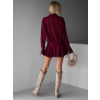 Červené krátké košilové šaty TANITHA s volánem
