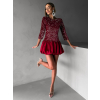 Červené flitrované krátké šaty JORGA