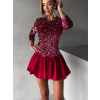 Červené flitrované krátké šaty JORGA