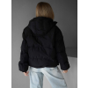 Černá zimní prošívaná krátká bunda RIZPAH