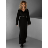 Černé dlouhé oversize šaty HATHOR s dlouhým rukávem