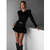 Černé balónové šaty VERONIKA s dlouhým rukávem