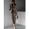 Leopardí elegantní zavinovací šaty ALIZA