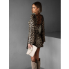 Leopardí krátké šaty AGNETA s dlouhým rukávem