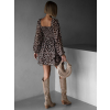 Leopardí krátké volánové šaty TERTIA s páskem