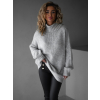 Světle šedý dlouhý svetr CONSTANE