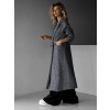 Šedý dlouhý oversize elegantní kabát PRENIA