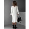 Bílé svetrové šaty TERISITA s výstřihem