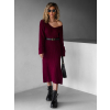 Bordo svetrové šaty TERISITA s výstřihem