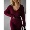 Bordo svetrové šaty TERISITA s výstřihem