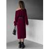 Bordo svetrové šaty TERISITA s výstřihem
